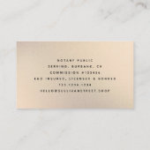 Mobile Noteerbare Quill Gold Iridescent Visitekaartje (Achterkant)