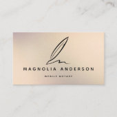 Mobile Noteerbare Quill Gold Iridescent Visitekaartje (Voorkant)