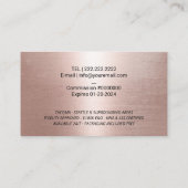 Mobile Notional Loan Signing Agent Blush Roos Gold Visitekaartje (Achterkant)