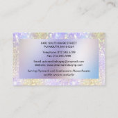 Mobile Notional Loan Signing Agent Paars Glitter Visitekaartje (Achterkant)