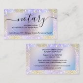 Mobile Notional Loan Signing Agent Paars Glitter Visitekaartje (Voorkant / Achterkant)