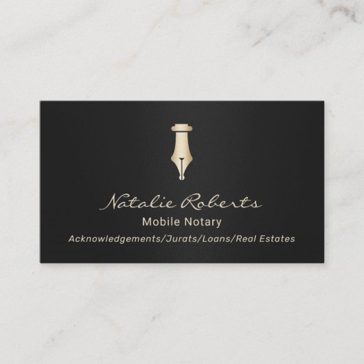 Mobile Notional Public Loan Signing Agent Black Go Visitekaartje (Voorkant)