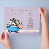 Mobile Pet Groomer Shih Tzu Paarse prijsopgave Flyer (Hand)