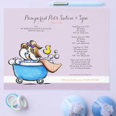 Mobile Pet Groomer Shih Tzu Paarse prijsopgave Flyer (Enkel)