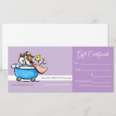 Mobile Pet Groomer Shih Tzu Purp Cadeaucertificaat (Voorkant / Achterkant)