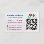 Mobile Pet Grooming Services - Waterverf kunst Visitekaartje (Achterkant)