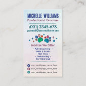 Mobile Pet Grooming Services - Waterverf kunst Visitekaartje (Achterkant)