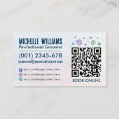 Mobile Pet Grooming Services - Waterverf kunst Visitekaartje (Achterkant)