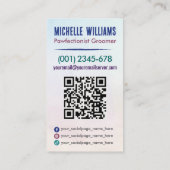 Mobile Pet Grooming Services - Waterverf kunst Visitekaartje (Achterkant)