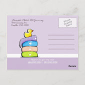 Mobile Pet Grooming Shih Tzu Paarse Coupon Mailer Briefkaart (Achterkant)