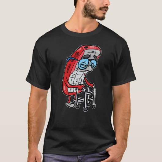 Mobile phone Technology Boomer grandpa T-shirt (Voorkant)
