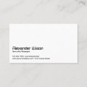 Mobile Security Online Protection Services Visitekaartje (Achterkant)