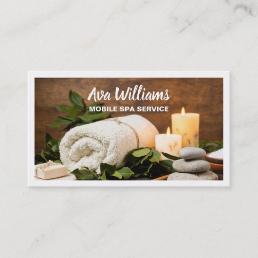 Mobile Spa Aromatherapie Visitekaartje (Voorkant)