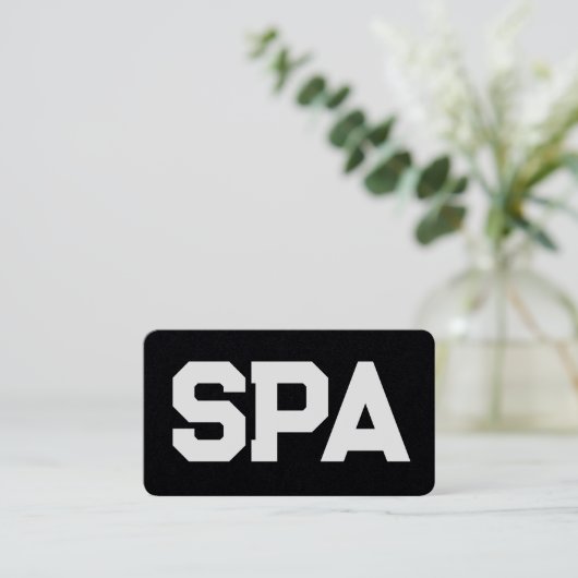 Mobile Spa Custom QR Visitekaartje (Staand voorkant)