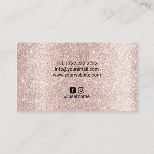 Mobile Spray Tan Blush Roos Gold STenzij looien Visitekaartje (Achterkant)