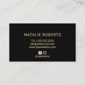 Mobile Spray Tan Bronze Body Gold Glitter Tanning Visitekaartje (Achterkant)