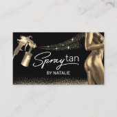 Mobile Spray Tan Bronze Body Gold Glitter Tanning Visitekaartje (Voorkant)
