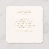 Mobile Spray Tan Business Sun Rays-kaart Vierkante Visitekaartje (Achterkant)