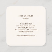 Mobile Spray Tan Copper Sun Rays Square Business C Vierkante Visitekaartje (Achterkant)