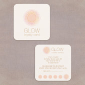 Mobile Spray Tan Loyalty Kaart 6 Bezoek Vierkante Visitekaartje