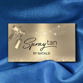 Mobile Spray Tan Luxury Gold Airboring Tanning Visitekaartje