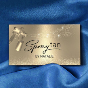 Mobile Spray Tan Luxury Gold Airboring Tanning Visitekaartje