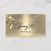 Mobile Spray Tan Luxury Gold Airboring Tanning Visitekaartje (Voorkant)