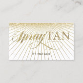 Mobile Spray Tan Modern Gold Rays Beauty Salon Visitekaartje (Voorkant)