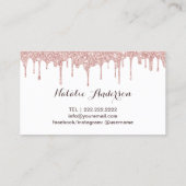 Mobile Spray Tan Modern Roos Gold Driving Tanning Visitekaartje (Achterkant)