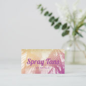 Mobile Spray Tan Tropical Palm Beach Paars Visitekaartje (Staand voorkant)