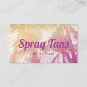Mobile Spray Tan Tropical Palm Beach Paars Visitekaartje (Voorkant)