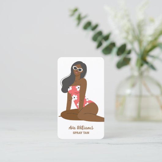 Mobile Spray Tan Visitekaartje (Staand voorkant)