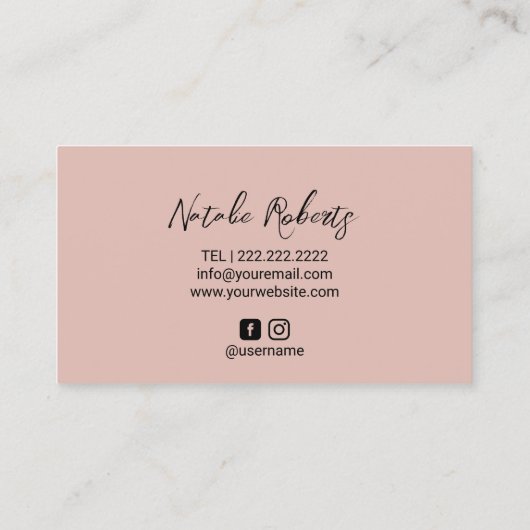 Mobile Spray Tans Beach STenzij looien Visitekaartje (Achterkant)