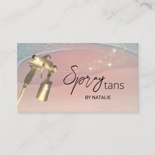 Mobile Spray Tans Beach STenzij looien Visitekaartje (Voorkant)