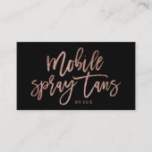 Mobile Spray tans logo goudtypografie zwart Visitekaartje (Voorkant)