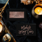 Mobile Spray tans logo goudtypografie zwart Visitekaartje