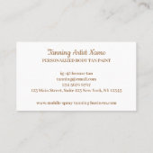 Mobile Tanning Spray Body Paint Lady Logo Visitekaartje (Achterkant)