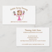 Mobile Tanning Spray Body Paint Lady Logo Visitekaartje (Voorkant / Achterkant)