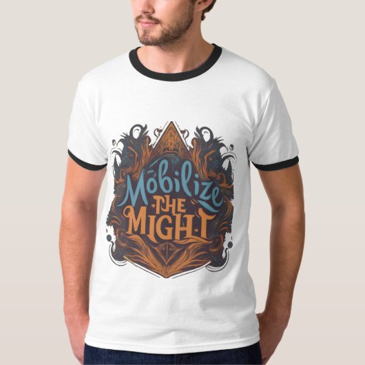 Mobiliseer de macht t-shirt (Voorkant)