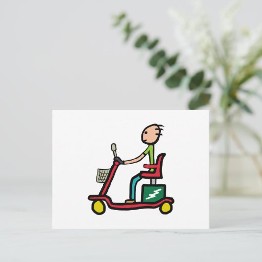 Mobiliteitsscooter Briefkaart (Staand voorkant)
