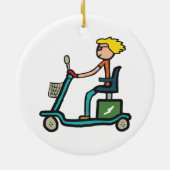 Mobiliteitsscooter Keramisch Ornament (Achterkant)