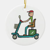 Mobiliteitsscooter Keramisch Ornament (Voorkant)