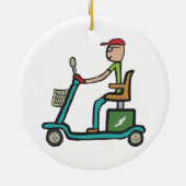 Mobiliteitsscooter Keramisch Ornament (Achterkant)