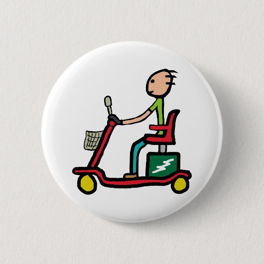 Mobiliteitsscooter Ronde Button 5,7 Cm (Voorkant)