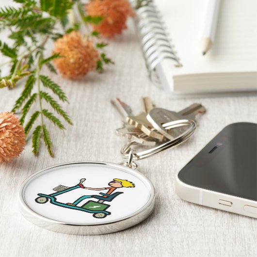 Mobiliteitsscooter Sleutelhanger (Zijkant)