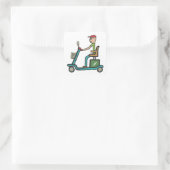 Mobiliteitsscooter Vierkante Sticker (Tas)