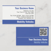 Mobility Voertuigen QR Code Visitekaartje (Voorkant / Achterkant)