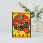 Mobiloil Vintage Poster hersteld Briefkaart (Staand voorkant)