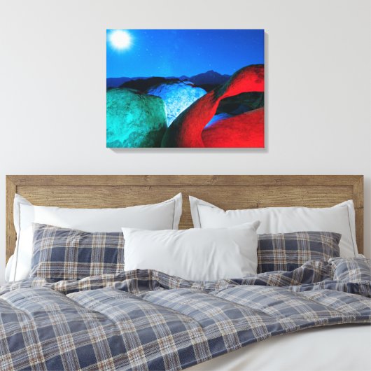 Mobius Arch & Rocks | Alabama Hills, Californië Canvas Afdruk (Insitu (Slaapkamer))