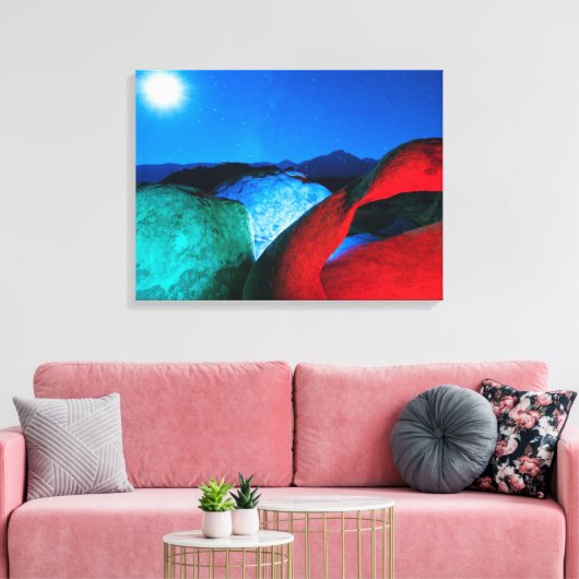 Mobius Arch & Rocks | Alabama Hills, Californië Canvas Afdruk (Insitu (Woonkamer))